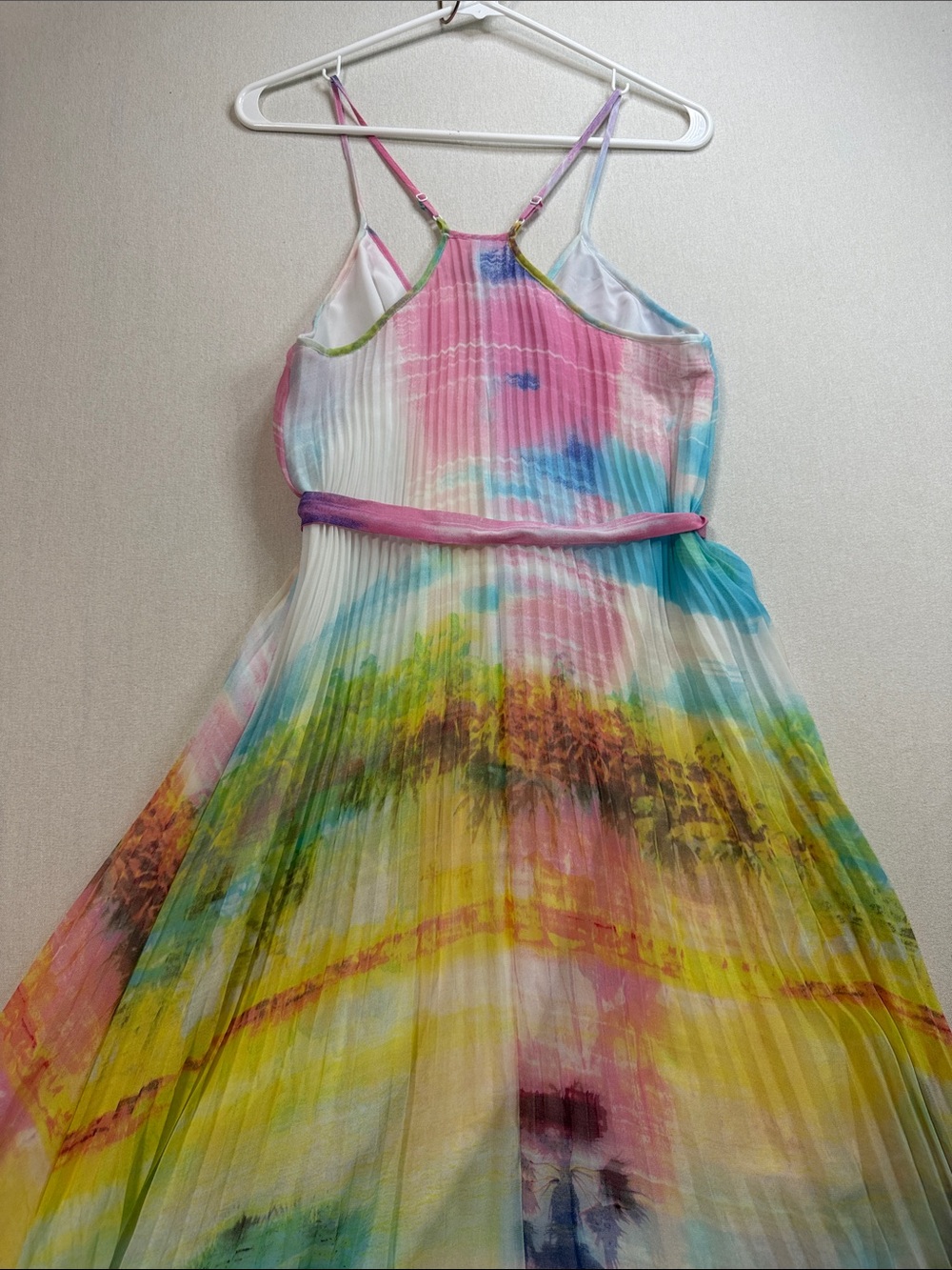 Victoria's Secret Pastel Rainbow Pleated Maxi Dress - Picture 5 of 8